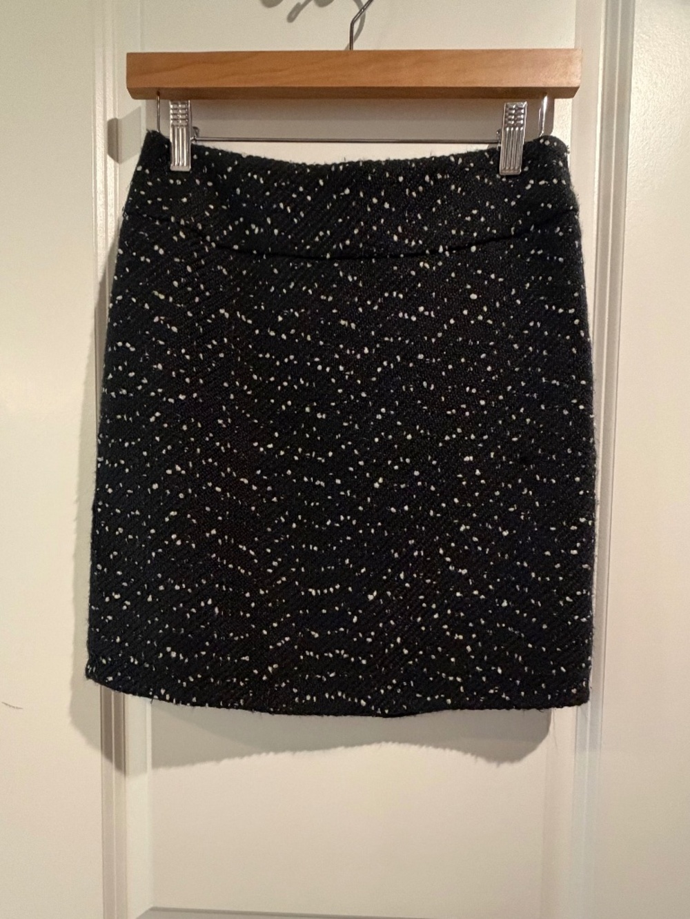The Limited Black Speckled Tweed A-Line Mini Skirt - Size 0